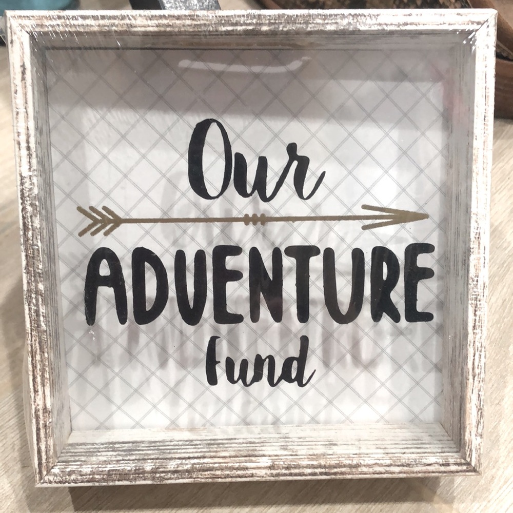 Adventure Fund Hanging Piggy Bank Boho County Cowgirl Home Wall Decor